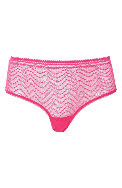 Huit Eclatante Lace Shorty Briefs In Fuchsia