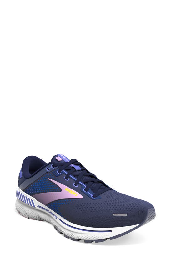 Brooks Adrenaline Gts 22 Sneaker In Peacoat/ Blue Iris/ Rhapsody