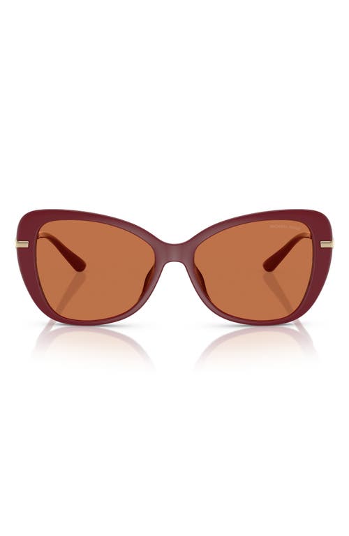 Michael Kors 56mm Butterfly Sunglasses In Red