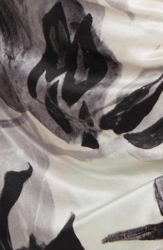 Allsaints Carlie Jackie Floral Cropped Blouse In Ecru White