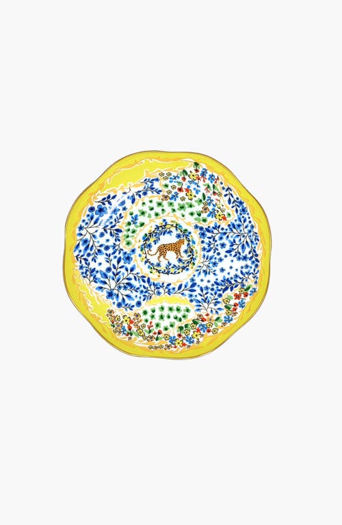Jessie Zhao New York Yellow Garden Bone China Plates, Set Of Three In Yellow