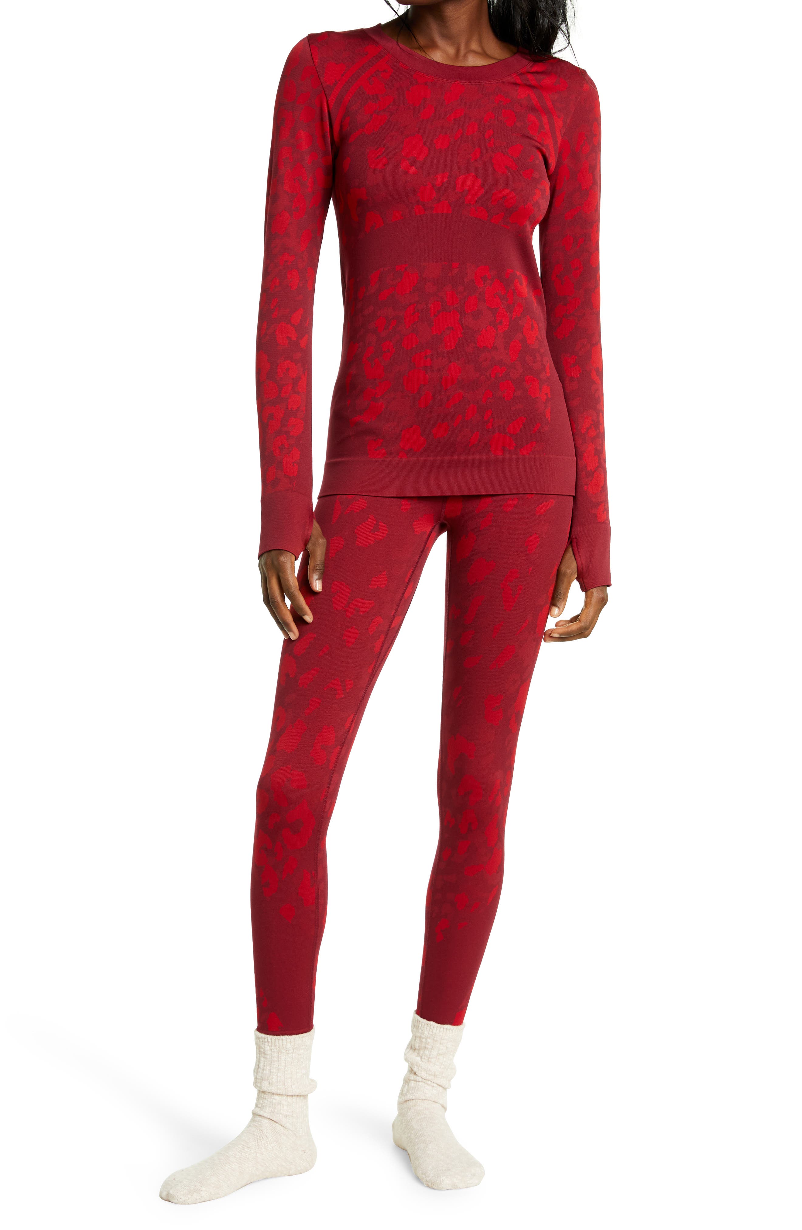 Zella Cozy Patterned Baselayer Leggings 