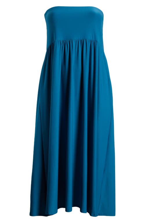 24seven Comfort Apparel Foldover Maxi Skirt In Teal