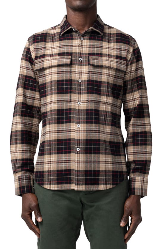 Good Man Brand Plaid Flannel Button-up Shirt In Natural Tartan Plaid