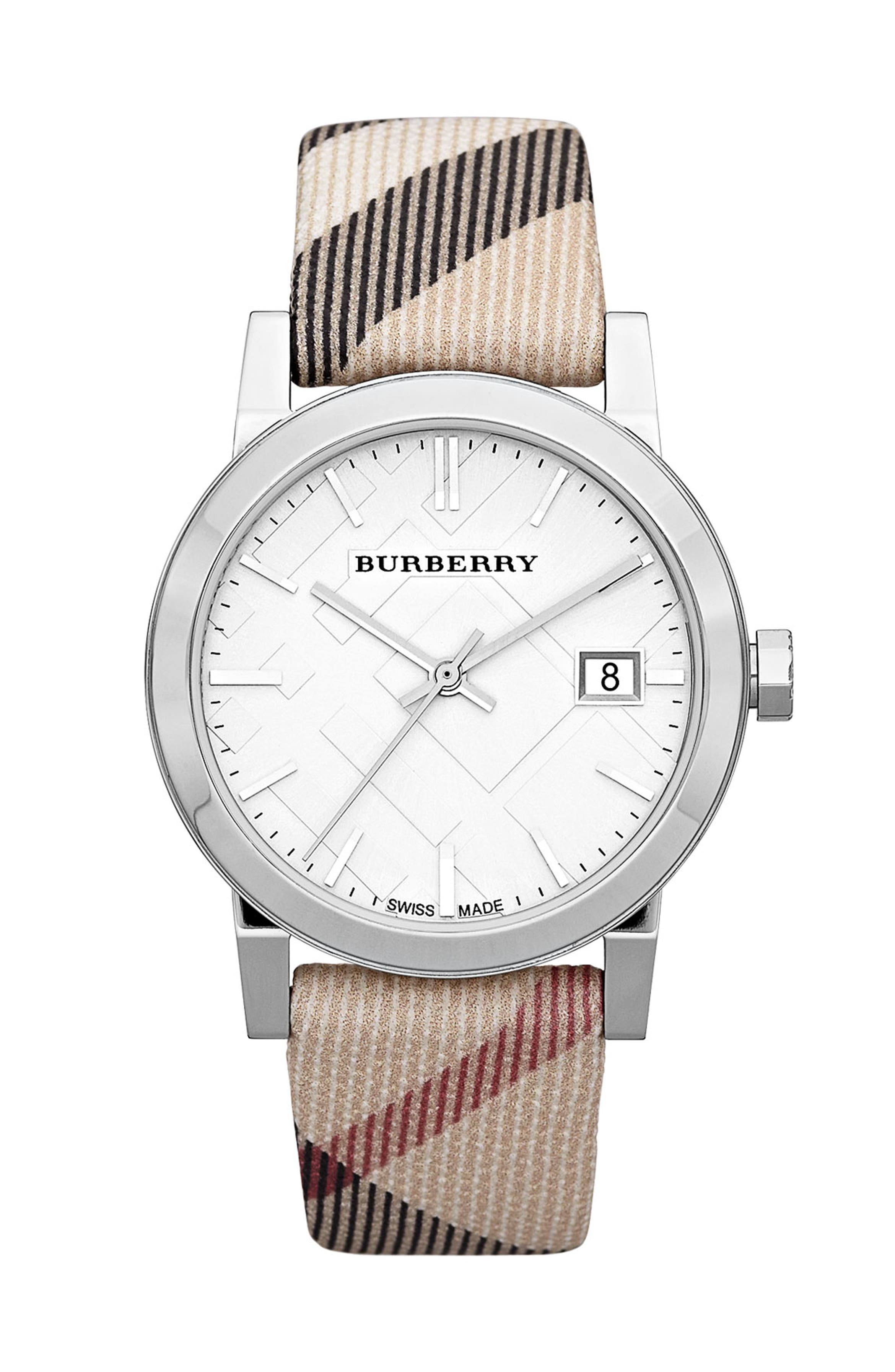 Burberry Medium Check Strap Watch | Nordstrom