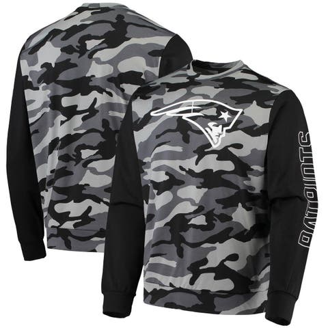 New England Patriots New Era Women's Camo Full-Zip Hoodie - Black