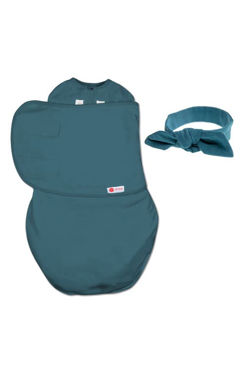 embé Starter 2-Way Swaddle & Head Wrap Set in Teal at Nordstrom, Size 0-3 M
