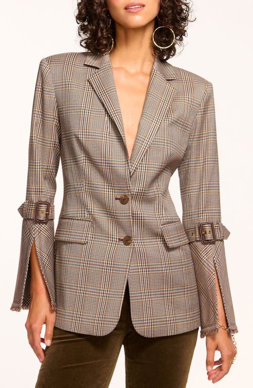 RAMY BROOK RAMY BROOK LORETTA CHECK SLIT SLEEVE JACKET 