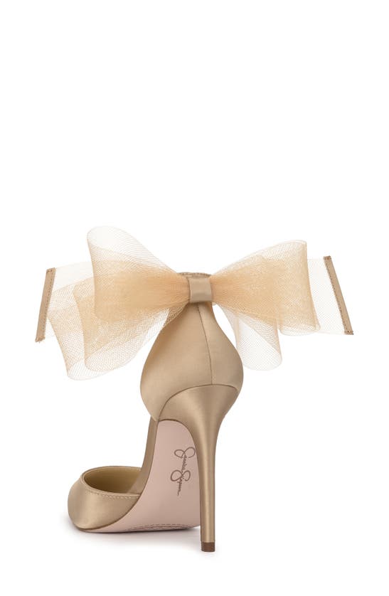 Jessica Simpson Phindies Ankle Strap Pointed Toe Pump In Champagne