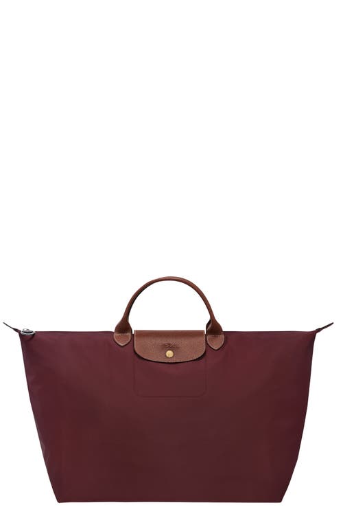 Shop Longchamp Small Le Pliage Original Travel Bag In Burgundy