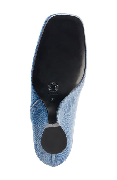 Shop Dries Van Noten Dented Wedge Mule In Light Blue