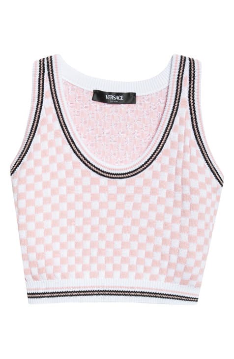 Erin London Pink & White Bedazzled Top