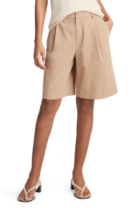 Women's High Waist Skinny Stretch Twill Shorts - Plus Size
