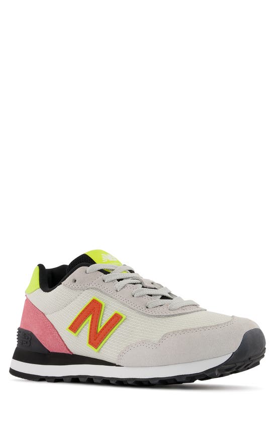 New Balance 515 Suede Sneaker In Nimbus Cloud/ Poppy