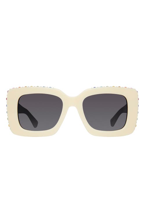 Kurt Geiger London 52mm Square Sunglasses in Bone/Gray Gradient at Nordstrom