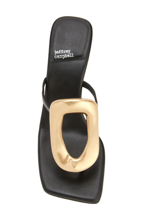 Shop Jeffrey Campbell Linq Up Sandal In Black Gold