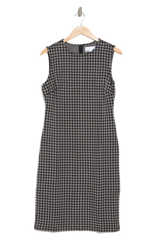 Nordstrom Rack Essential Patterned Sheath Dress In Grey Black Houndstooth ModeSens