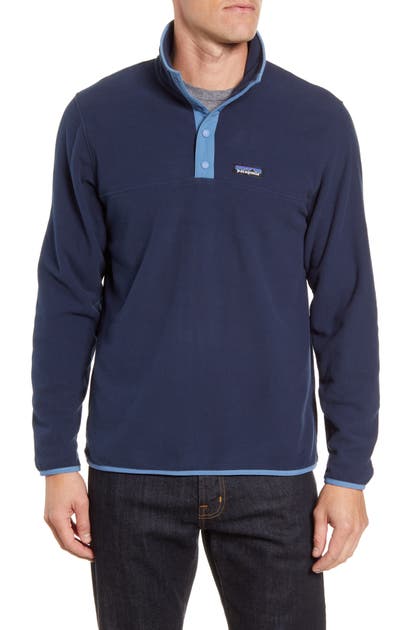Patagonia Micro-d Snap-t Fleece Pullover In New Navy