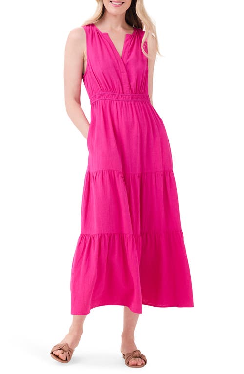 NIC+ZOE Rumba Tiered Linen Blend Dress at Nordstrom,