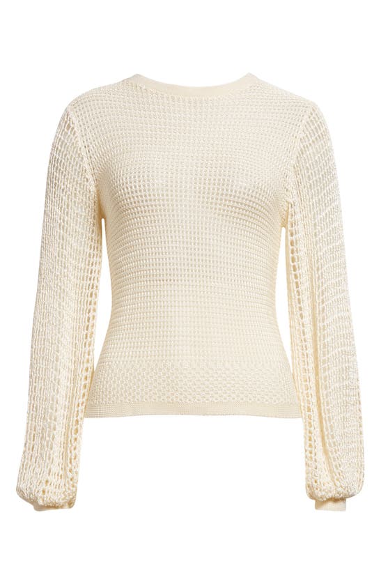 Shop Zimmermann Natura Open Stitch Sweater In Cream