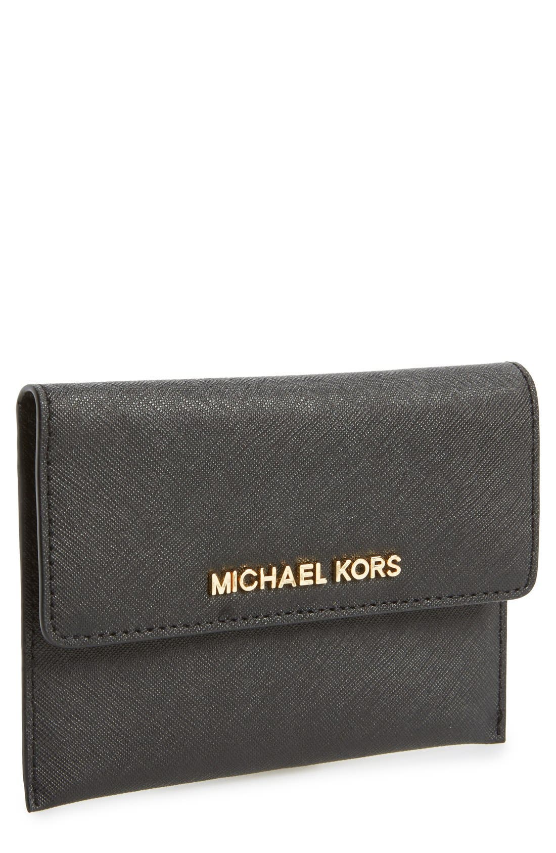 MICHAEL Michael Kors 'Jet Set' Saffiano Leather Passport Case Nordstrom