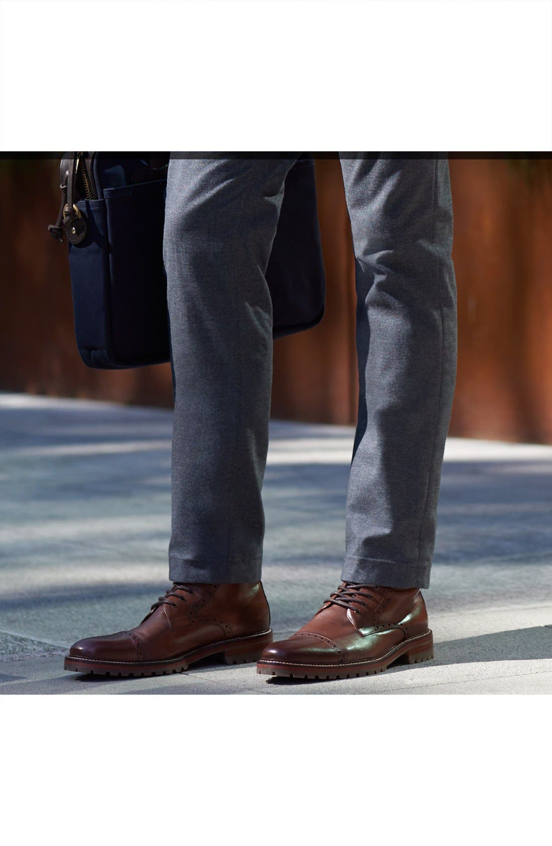 karnes brogue cap toe boot