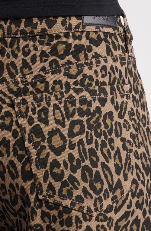 Shop Ptcl Baggy Wide Leg Jeans In Leopard