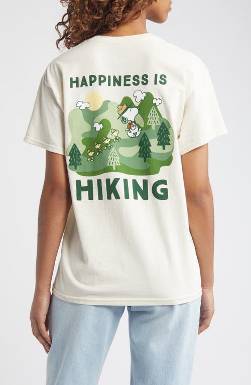 Shop Vinyl Icons Peanuts Hiking Oversize Cotton T-shirt In Natural