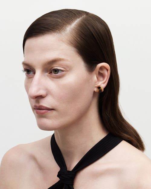 Machete Mini Sculpture Studs In Classic Tortoise