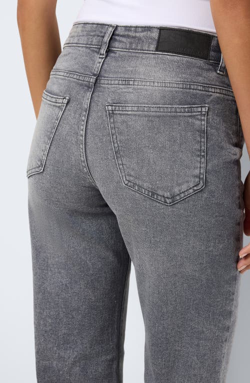 Shop Noisy May Yolanda Ripped Wide Leg Jeans In Medium Grey Denim