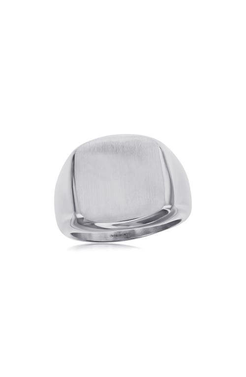 Blackjack Square Ring In Silver