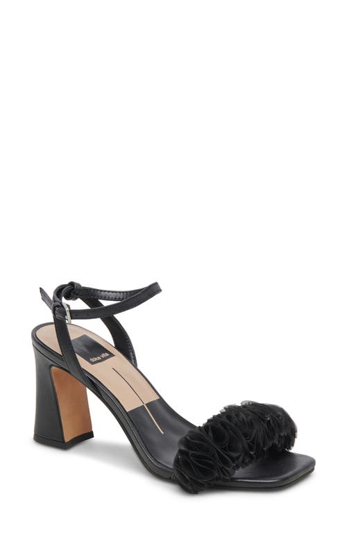 Iesha Ankle Strap Sandal in Black Leather