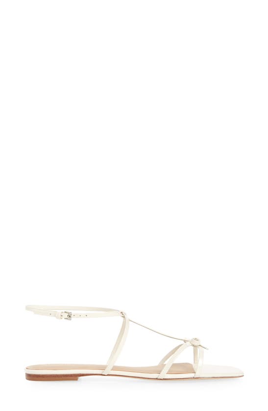 Shop Reformation Maya Bow Sandal In White Patent