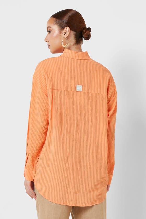 Shop Nocturne Oversized Twin Set Shirt In Orange