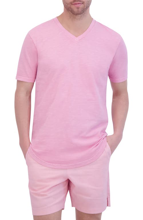 Goodlife Sunfaded Slub Cotton T-shirt In Pink