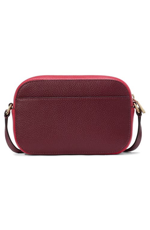 Shop Kate Spade New York Ava Colorblock Leather Crossbody Bag In Cherry Juice Multi