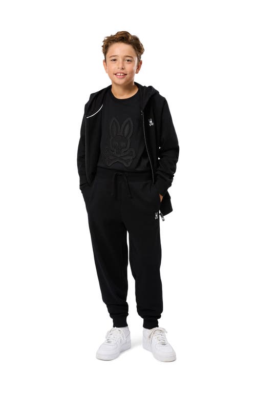 Shop Psycho Bunny Kids' Levy Essential Fleece Joggers In Black