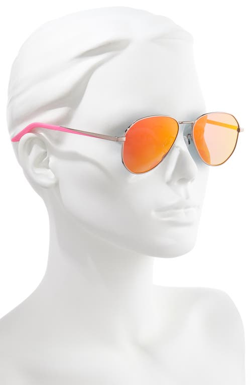 Shop Nike Ascendant 57mm Mirrored Aviator Sunglasses In Rose Gold/pink/crimson Mirr
