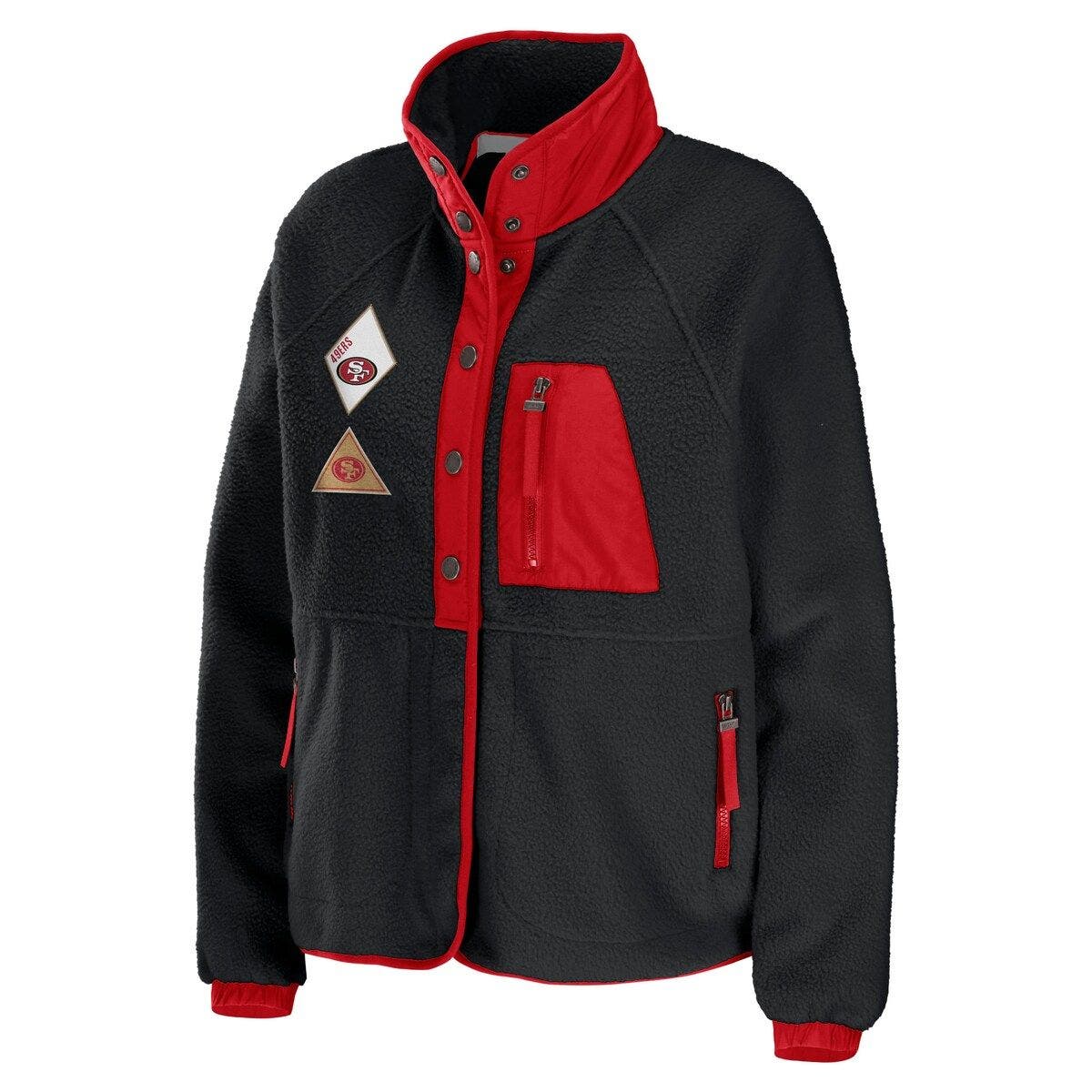 Women's WEAR by Erin Andrews Black San Francisco 49ers Bomber Full-Zip  Jacket