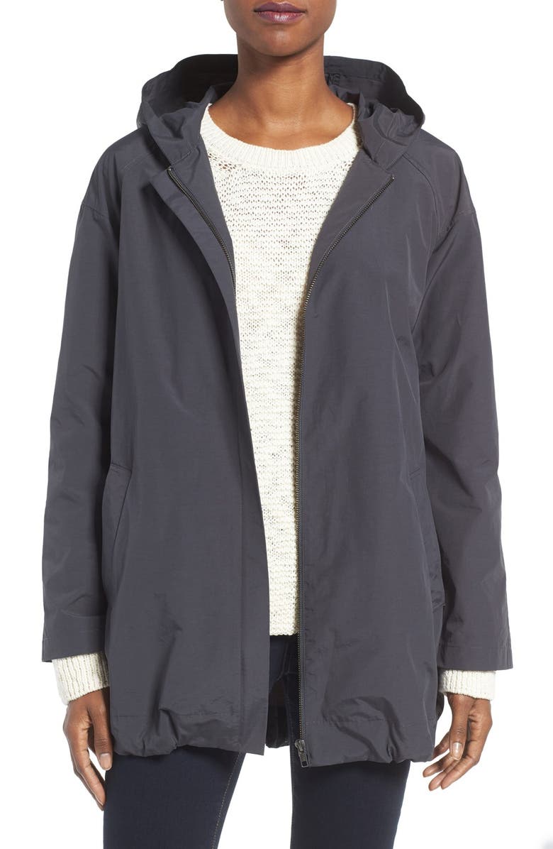 Eileen Fisher Organic Cotton & Nylon Hooded Jacket (Regular & Petite ...