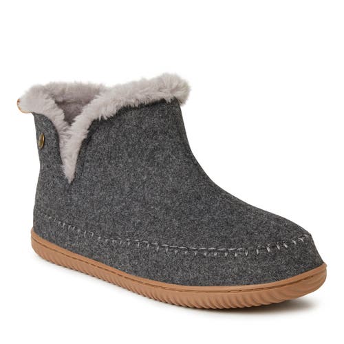 Dearfoams Brixen Bootie Slipper In Dark Heather Grey