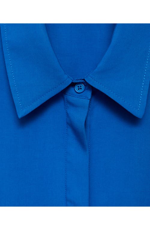 Mango Pocket Button-up Shirt In Blue
