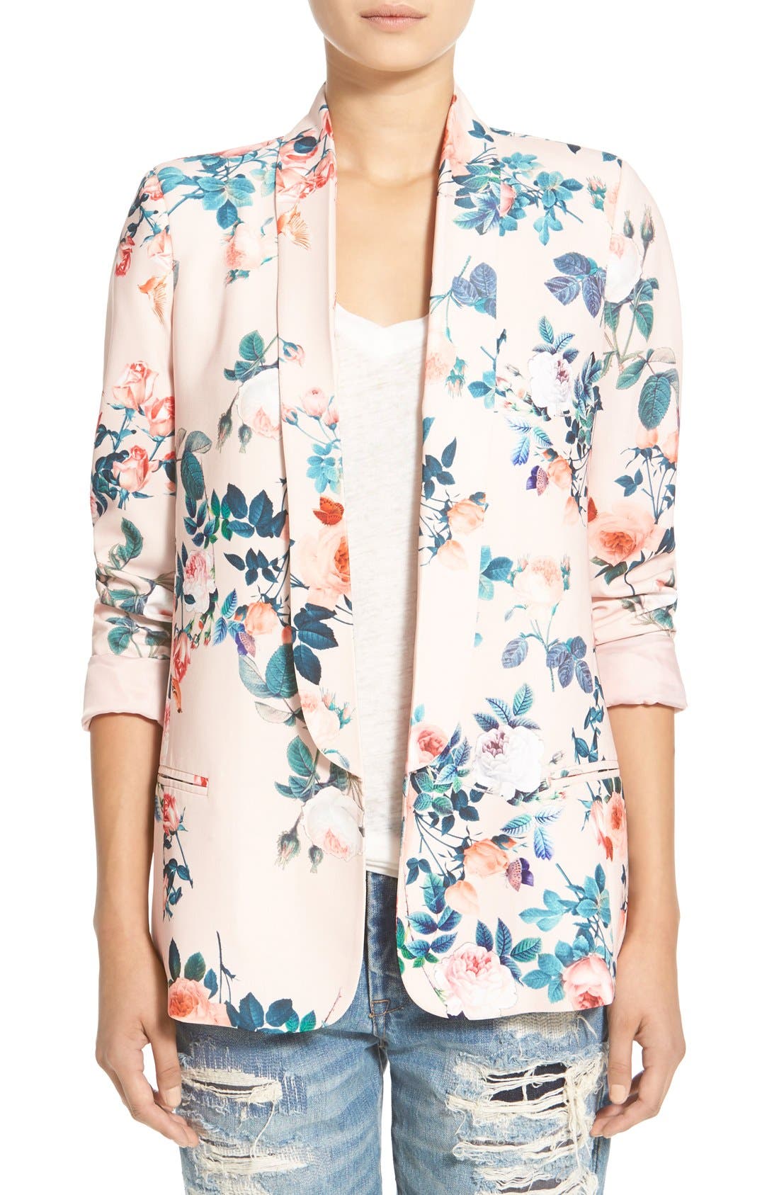 Mural Floral Print Blazer Nordstrom