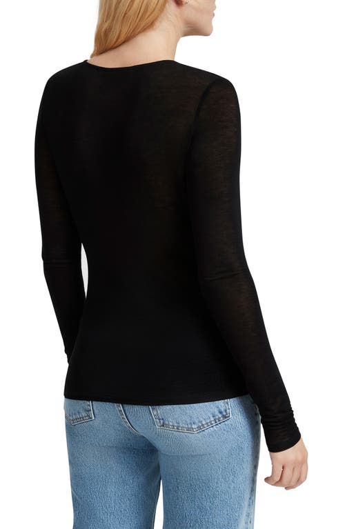 Shop Marcella Brooklyn Twist Long Sleeve Top In Black