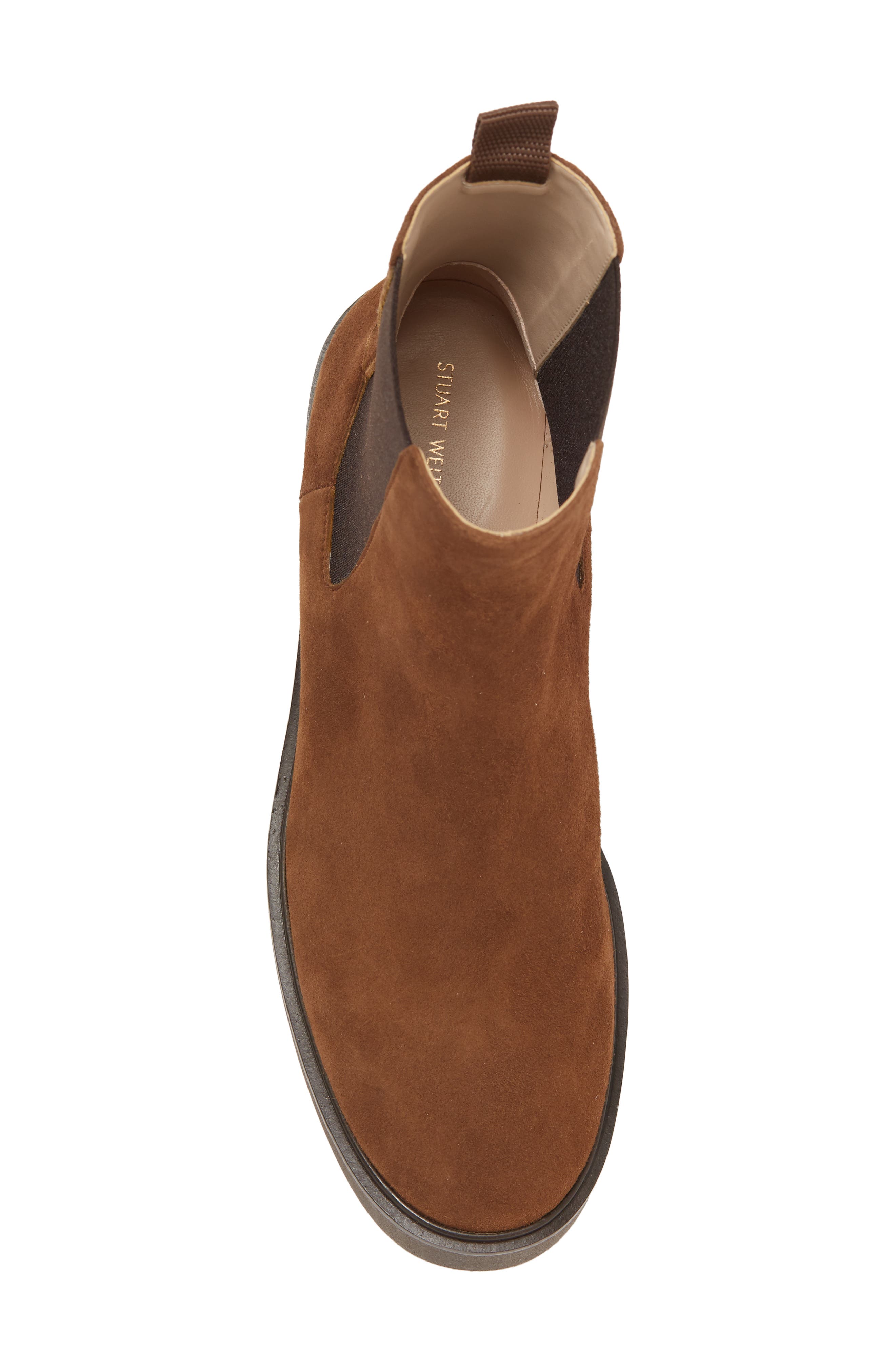 Stuart Weitzman Henley Suede Chelsea Boot - Brown - US 8