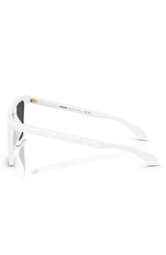 Shop Versace 53mm Rectangular Sunglasses In White