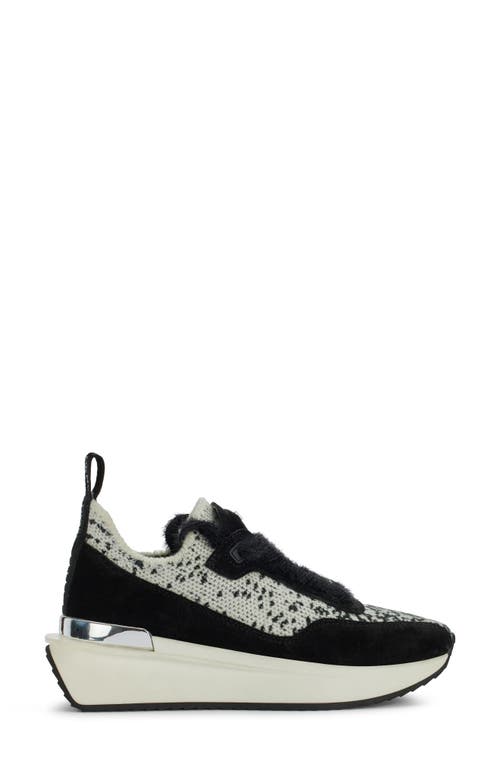 Shop Dkny Aveline Wedge Sneaker In Black/off White