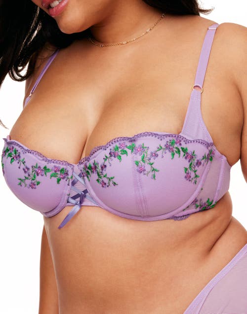 Adore Me Sophy Push Up Balconette Bra In Medium Purple