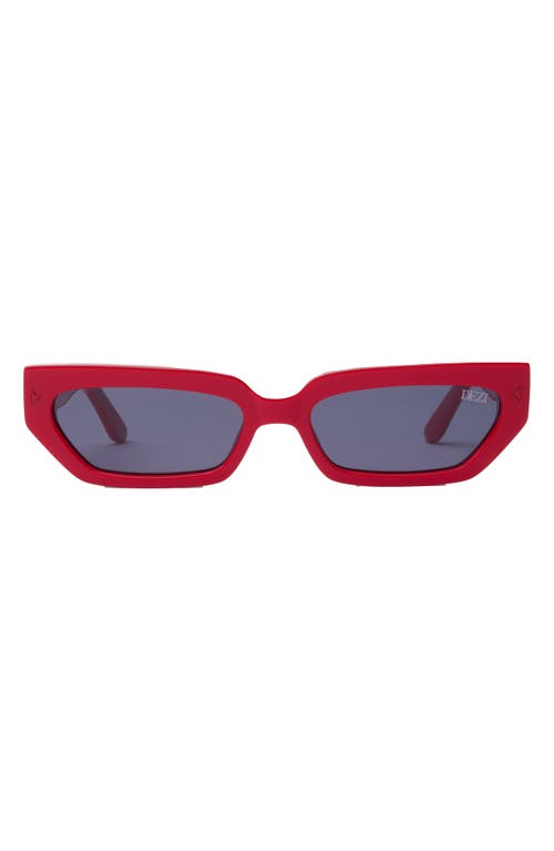 Dezi Lil Switch 55mm Rectangular Sunglasses In Cherry/dark Smoke