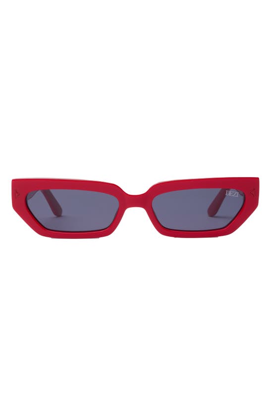 Dezi Lil Switch 55mm Rectangular Sunglasses In Cherry / Dark Smoke